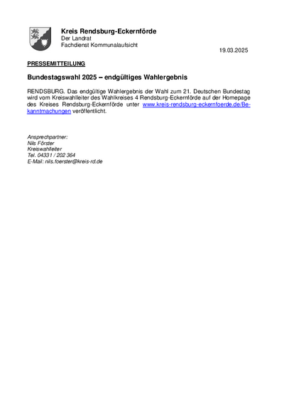 Pressemitteilung Wahlergebnis als PDF-Dokument