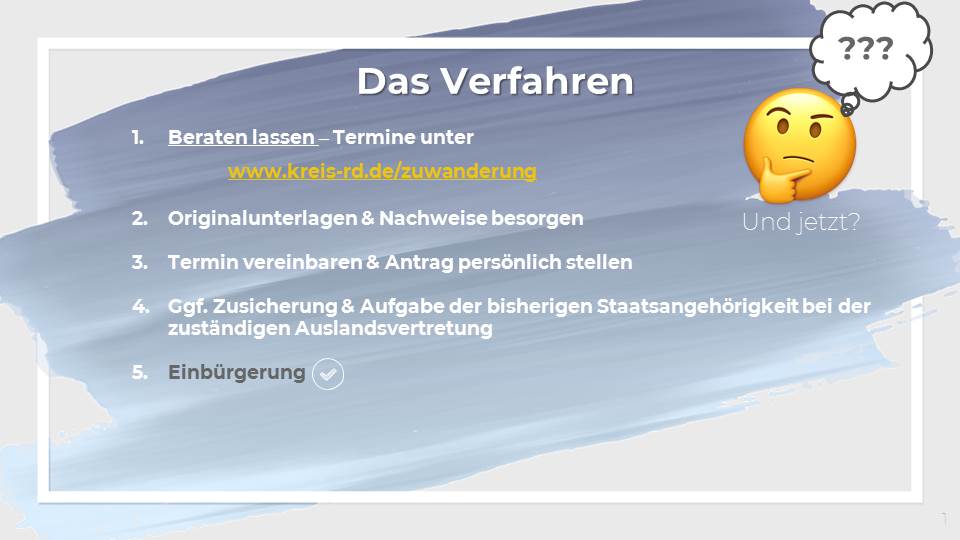 alt= "Informationen zu dem Verfahren der Einbürgerung."